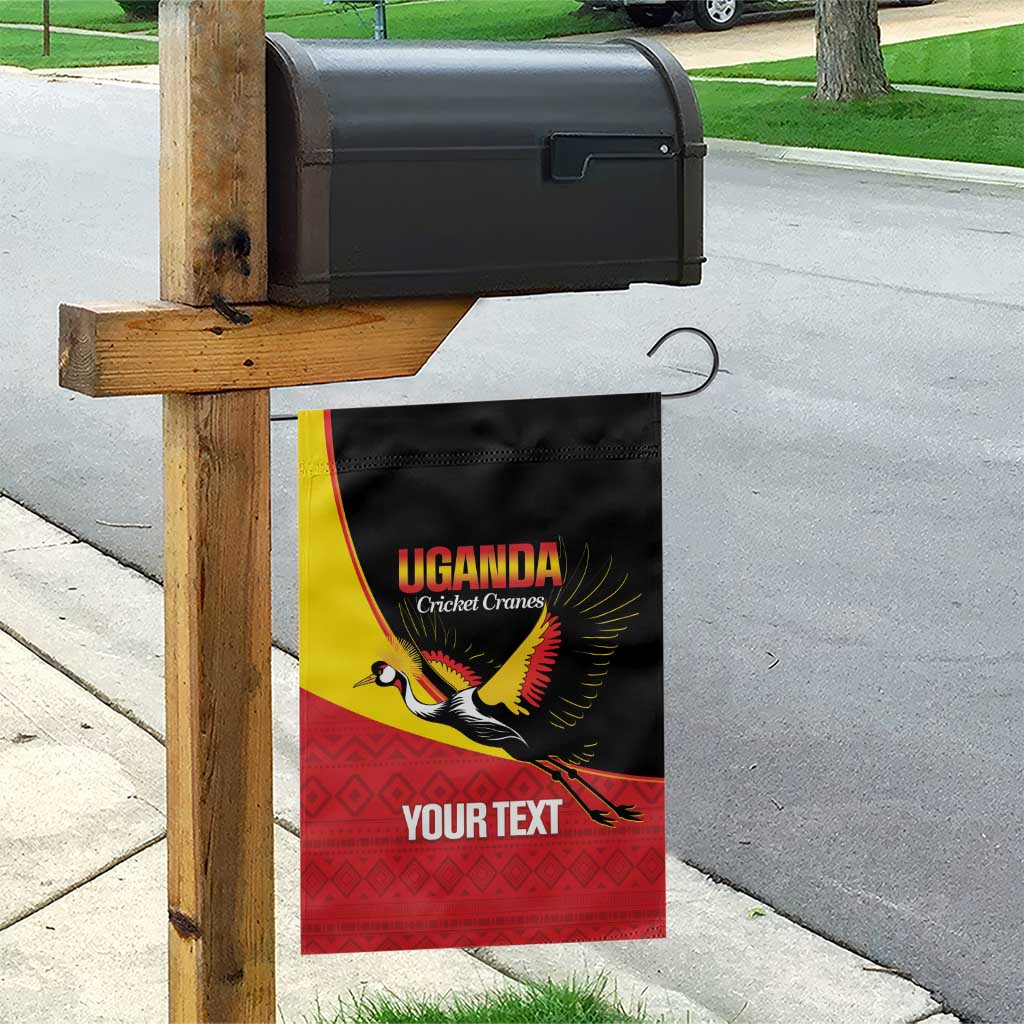 Custom Uganda Cricket Garden Flag Go Cranes African Pattern - Wonder Print Shop