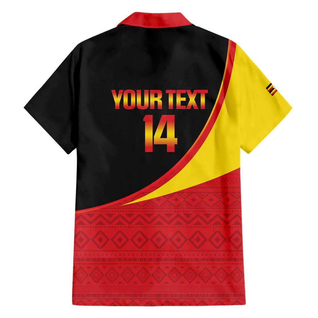 Custom Uganda Cricket Hawaiian Shirt Go Cranes African Pattern - Wonder Print Shop