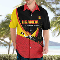 Custom Uganda Cricket Hawaiian Shirt Go Cranes African Pattern - Wonder Print Shop
