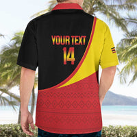 Custom Uganda Cricket Hawaiian Shirt Go Cranes African Pattern - Wonder Print Shop