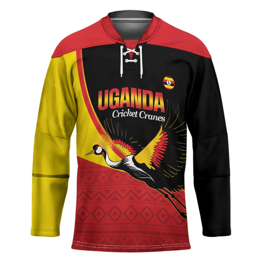Custom Uganda Cricket Hockey Jersey Go Cranes African Pattern - Wonder Print Shop