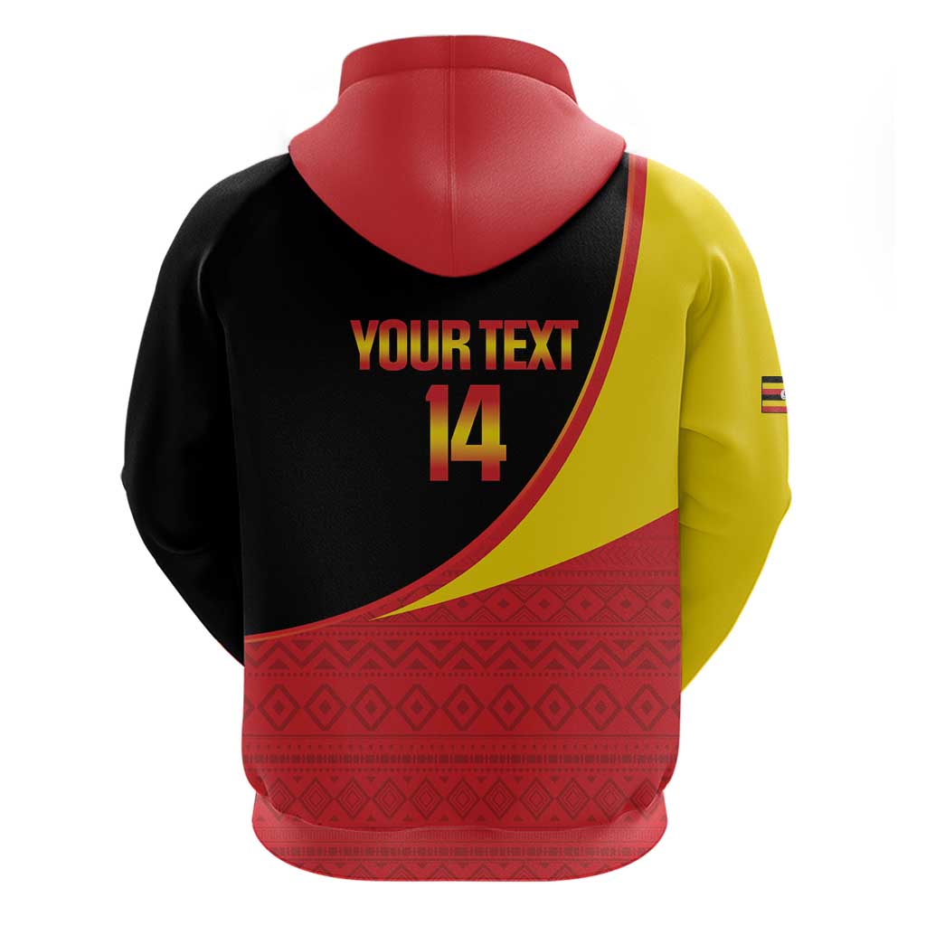Custom Uganda Cricket Hoodie Go Cranes African Pattern - Wonder Print Shop
