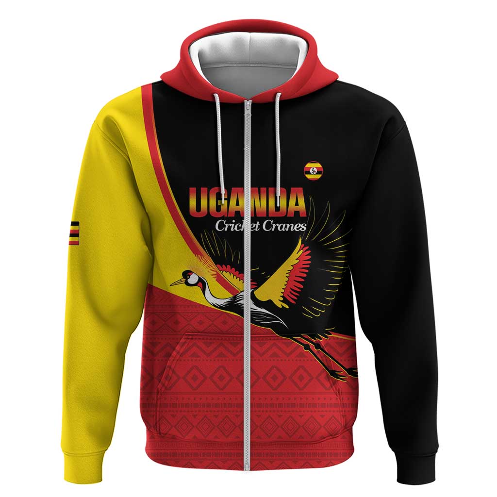 Custom Uganda Cricket Hoodie Go Cranes African Pattern - Wonder Print Shop