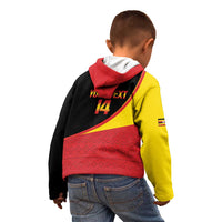 Custom Uganda Cricket Kid Hoodie Go Cranes African Pattern - Wonder Print Shop