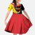 Custom Uganda Cricket Kid Short Sleeve Dress Go Cranes African Pattern - Wonder Print Shop