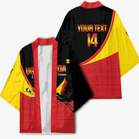 Custom Uganda Cricket Kimono Go Cranes African Pattern - Wonder Print Shop