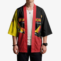 Custom Uganda Cricket Kimono Go Cranes African Pattern - Wonder Print Shop
