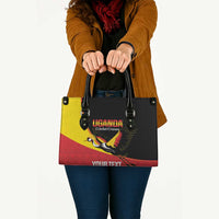 Custom Uganda Cricket Leather Bag Go Cranes African Pattern - Wonder Print Shop
