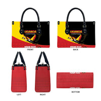 Custom Uganda Cricket Leather Bag Go Cranes African Pattern - Wonder Print Shop
