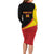Custom Uganda Cricket Long Sleeve Bodycon Dress Go Cranes African Pattern - Wonder Print Shop
