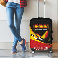 Custom Uganda Cricket Luggage Cover Go Cranes African Pattern - Wonder Print Shop