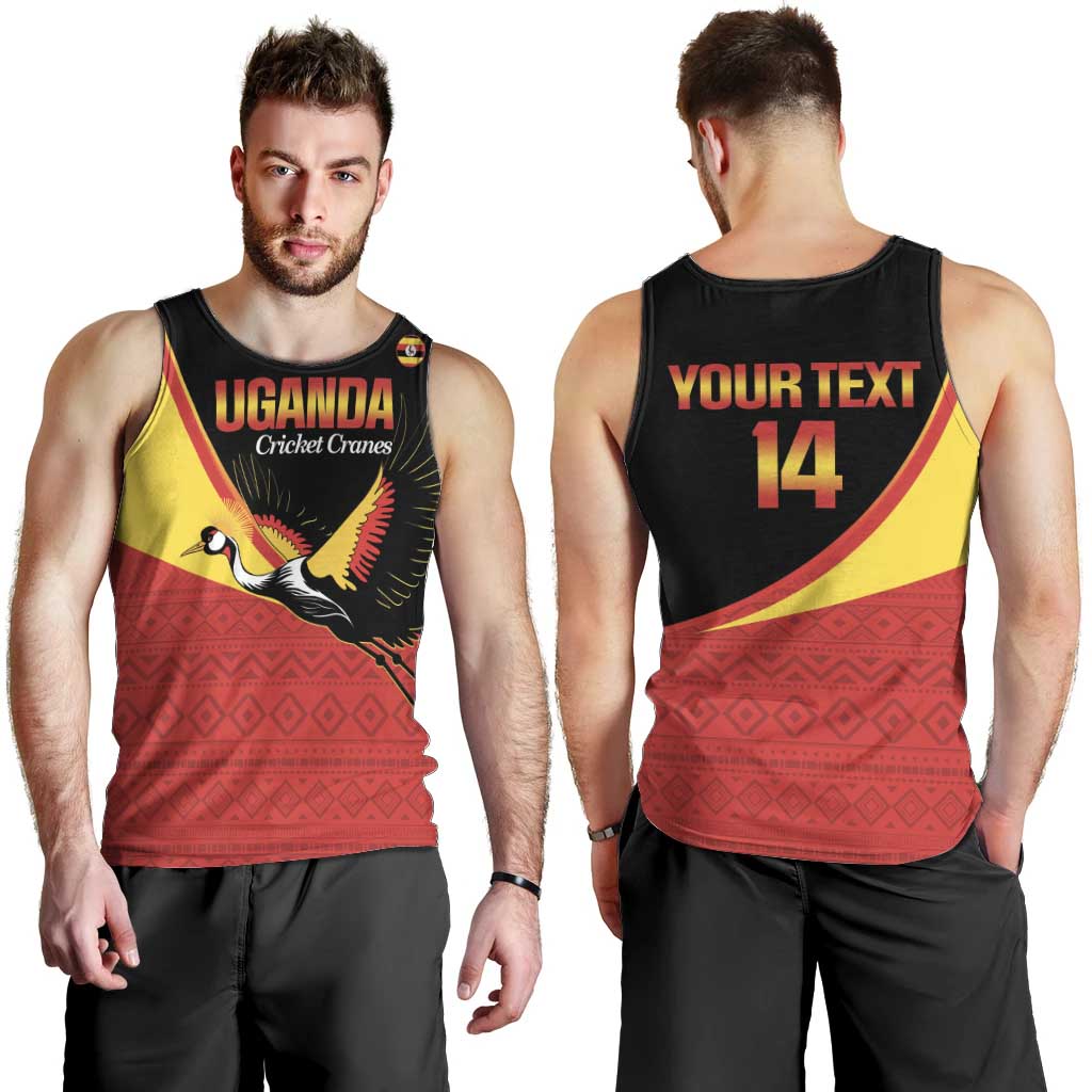 Custom Uganda Cricket Men Tank Top Go Cranes African Pattern - Wonder Print Shop