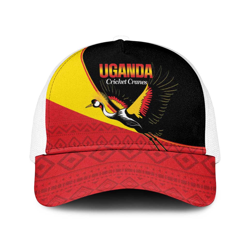 Uganda Cricket Mesh Trucker Cap Go Cranes African Pattern - Wonder Print Shop