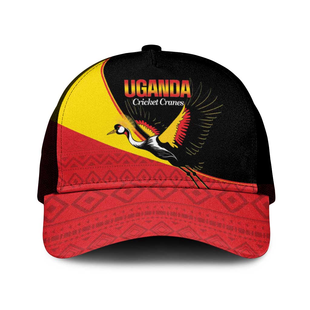 Uganda Cricket Mesh Trucker Cap Go Cranes African Pattern - Wonder Print Shop