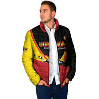 Custom Uganda Cricket Padded Jacket Go Cranes African Pattern - Wonder Print Shop