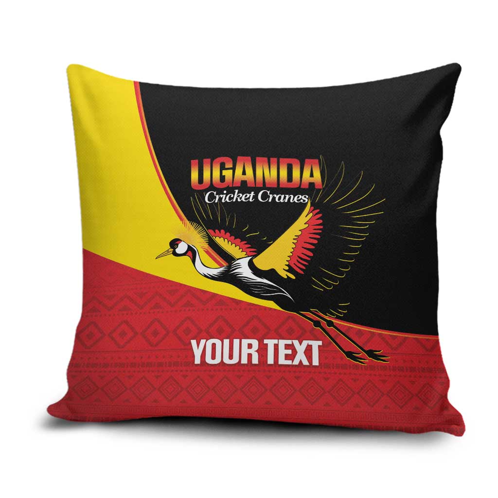 Custom Uganda Cricket Pillow Cover Go Cranes African Pattern - Wonder Print Shop