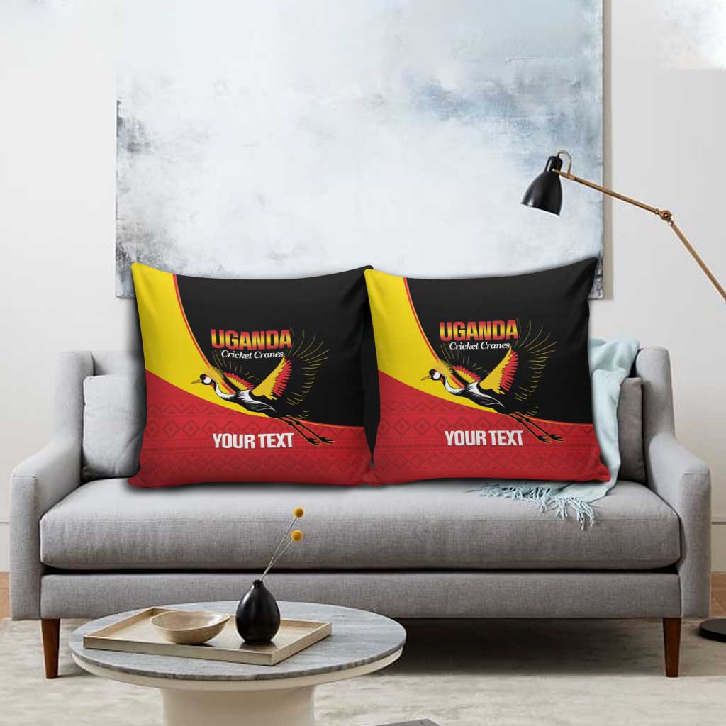 Custom Uganda Cricket Pillow Cover Go Cranes African Pattern - Wonder Print Shop