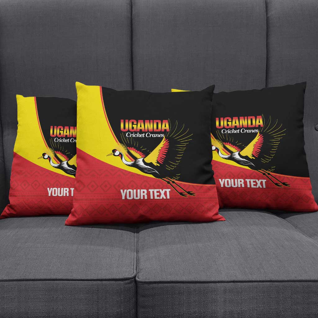 Custom Uganda Cricket Pillow Cover Go Cranes African Pattern - Wonder Print Shop