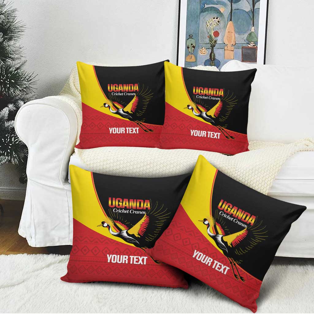 Custom Uganda Cricket Pillow Cover Go Cranes African Pattern - Wonder Print Shop