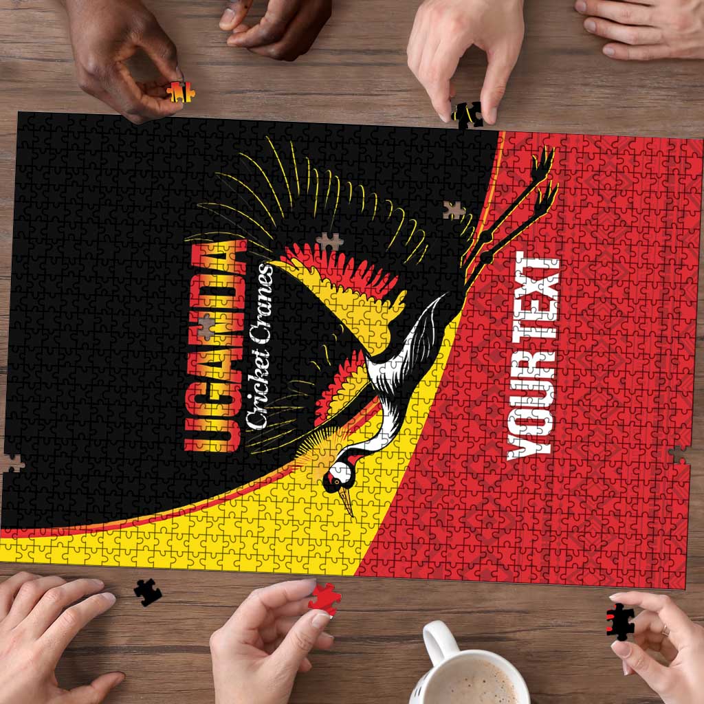 Custom Uganda Cricket Puzzle Go Cranes African Pattern - Wonder Print Shop