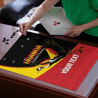 Custom Uganda Cricket Puzzle Go Cranes African Pattern - Wonder Print Shop