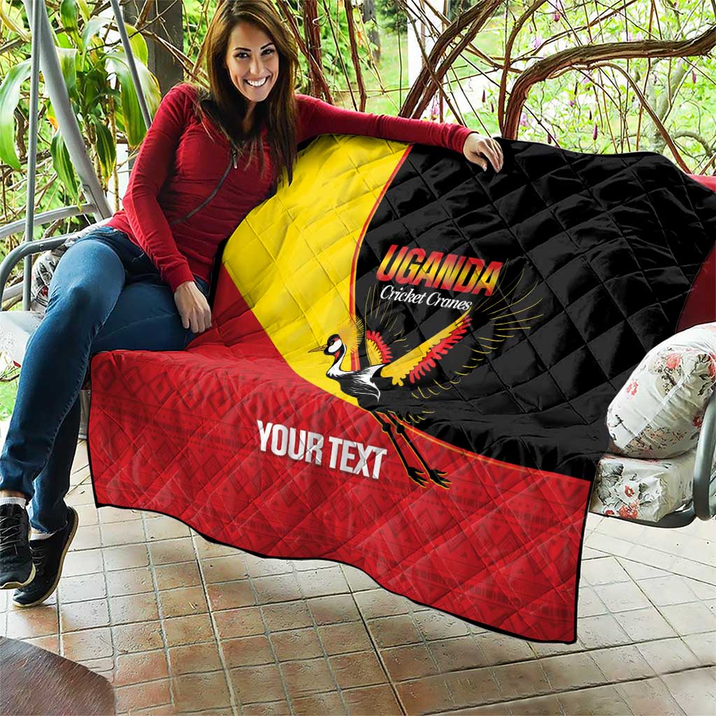Custom Uganda Cricket Quilt Go Cranes African Pattern - Wonder Print Shop