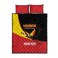 Custom Uganda Cricket Quilt Bed Set Go Cranes African Pattern - Wonder Print Shop