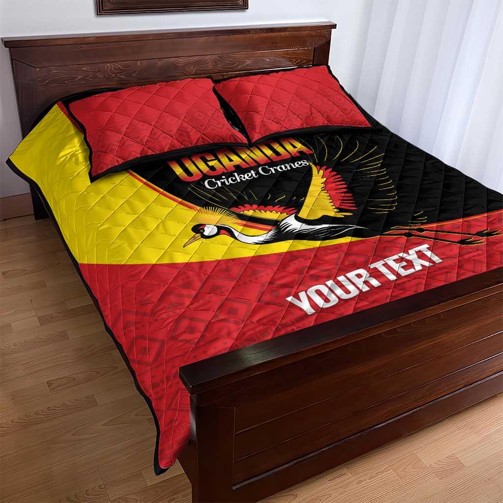 Custom Uganda Cricket Quilt Bed Set Go Cranes African Pattern - Wonder Print Shop