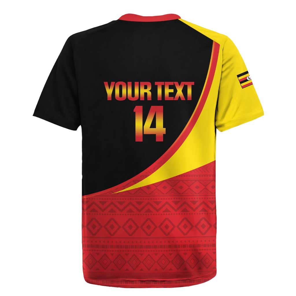 Custom Uganda Cricket Rugby Jersey Go Cranes African Pattern - Wonder Print Shop
