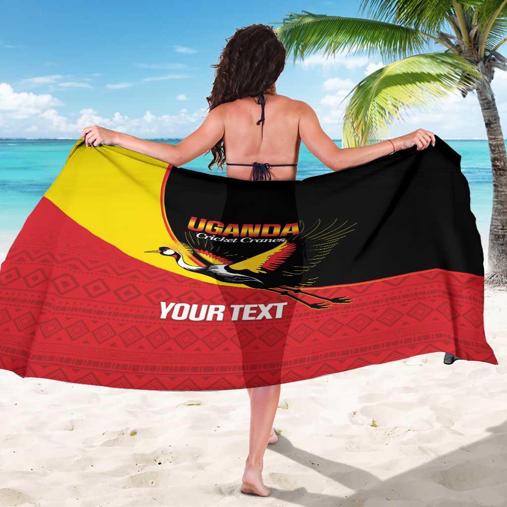 Custom Uganda Cricket Sarong Go Cranes African Pattern - Wonder Print Shop