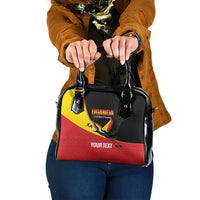 Custom Uganda Cricket Shoulder Handbag Go Cranes African Pattern - Wonder Print Shop