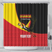 Custom Uganda Cricket Shower Curtain Go Cranes African Pattern - Wonder Print Shop