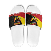 Custom Uganda Cricket Slide Sandals Go Cranes African Pattern - Wonder Print Shop