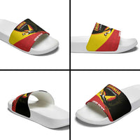 Custom Uganda Cricket Slide Sandals Go Cranes African Pattern - Wonder Print Shop