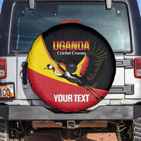 Custom Uganda Cricket Spare Tire Cover Go Cranes African Pattern - Wonder Print Shop