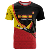 Custom Uganda Cricket T Shirt Go Cranes African Pattern - Wonder Print Shop
