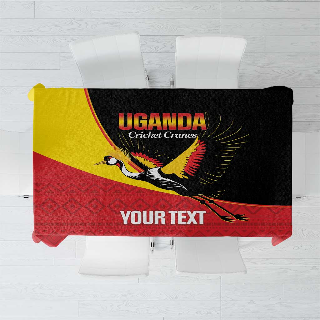 Custom Uganda Cricket Tablecloth Go Cranes African Pattern - Wonder Print Shop