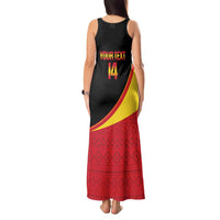 Custom Uganda Cricket Tank Maxi Dress Go Cranes African Pattern - Wonder Print Shop