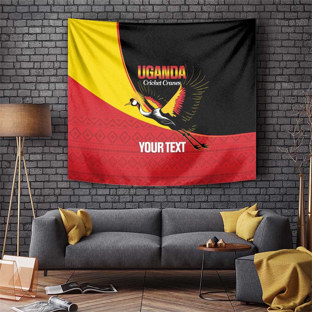 Custom Uganda Cricket Tapestry Go Cranes African Pattern - Wonder Print Shop
