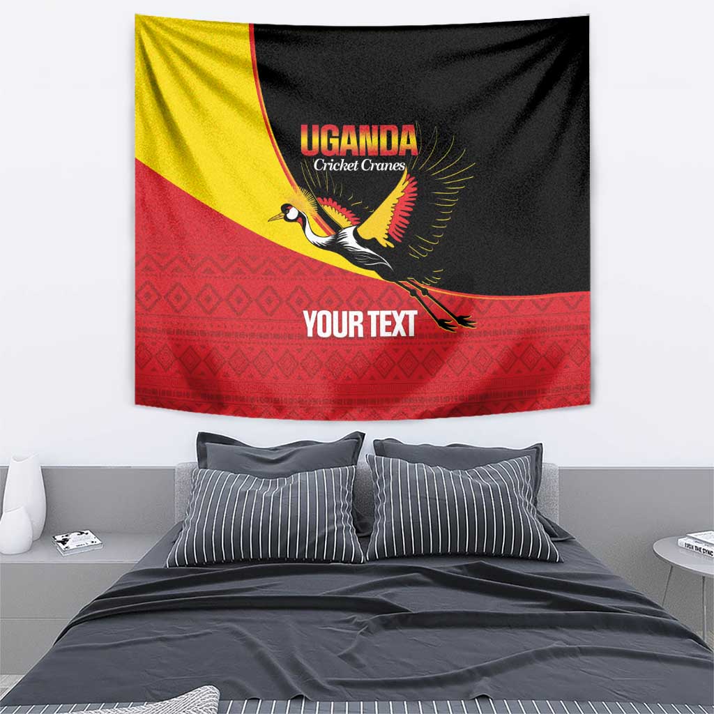 Custom Uganda Cricket Tapestry Go Cranes African Pattern - Wonder Print Shop