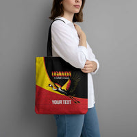 Custom Uganda Cricket Tote Bag Go Cranes African Pattern - Wonder Print Shop