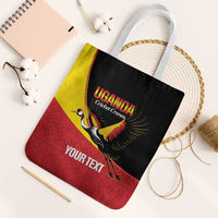 Custom Uganda Cricket Tote Bag Go Cranes African Pattern - Wonder Print Shop