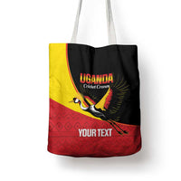 Custom Uganda Cricket Tote Bag Go Cranes African Pattern - Wonder Print Shop