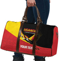 Custom Uganda Cricket Travel Bag Go Cranes African Pattern - Wonder Print Shop