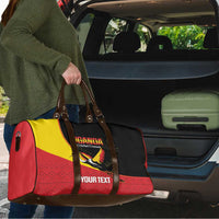 Custom Uganda Cricket Travel Bag Go Cranes African Pattern - Wonder Print Shop