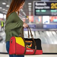 Custom Uganda Cricket Travel Bag Go Cranes African Pattern - Wonder Print Shop