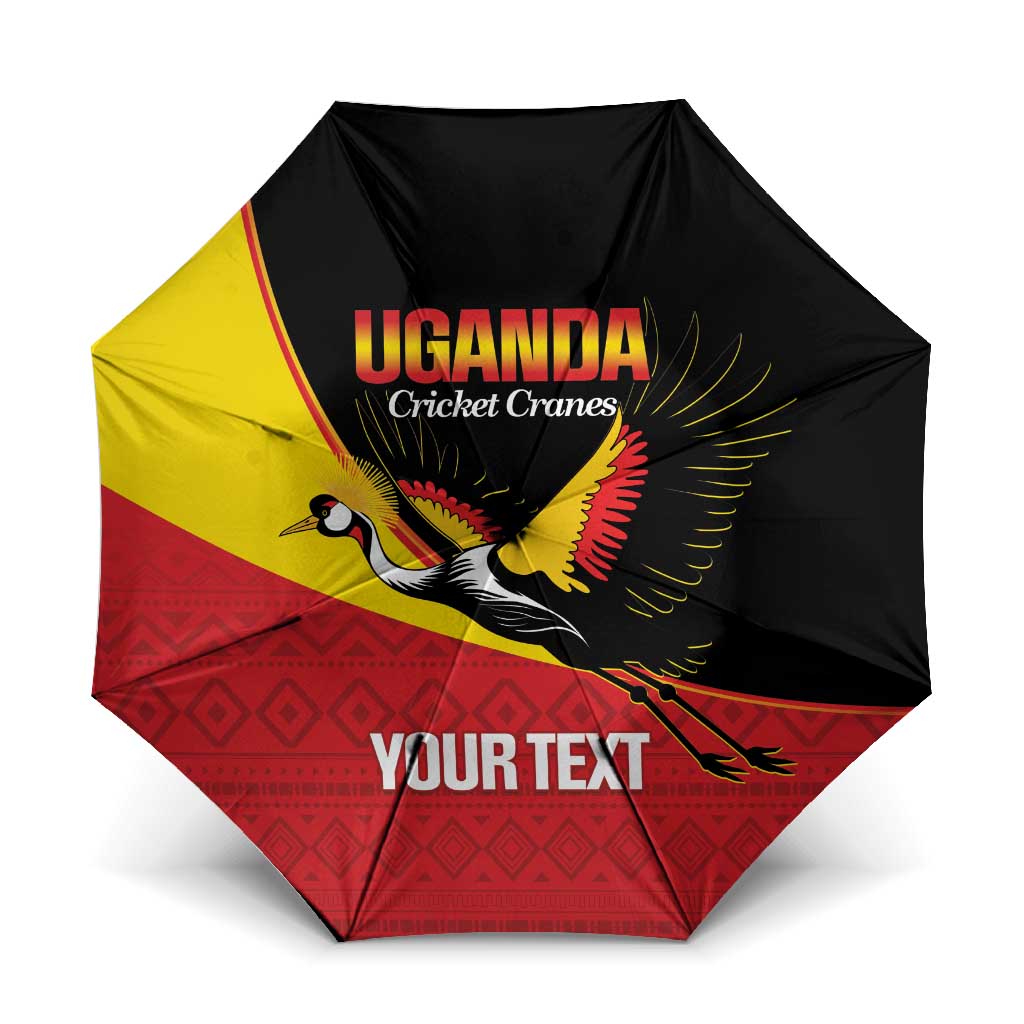 Custom Uganda Cricket Umbrella Go Cranes African Pattern - Wonder Print Shop