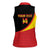 Custom Uganda Cricket Women Sleeveless Polo Shirt Go Cranes African Pattern - Wonder Print Shop