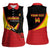 Custom Uganda Cricket Women Sleeveless Polo Shirt Go Cranes African Pattern - Wonder Print Shop