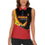 Custom Uganda Cricket Women Sleeveless Polo Shirt Go Cranes African Pattern - Wonder Print Shop